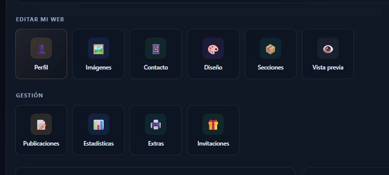Tu tarjeta web, ahora más fácil de gestionar